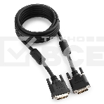 Кабель Кабель DVI-D dual link Gembird/Cablexpert , 25M/25M, 3.0м, черный, экран, феррит.кольца, пакет (CC-DVI2-BK-10), фото 1
