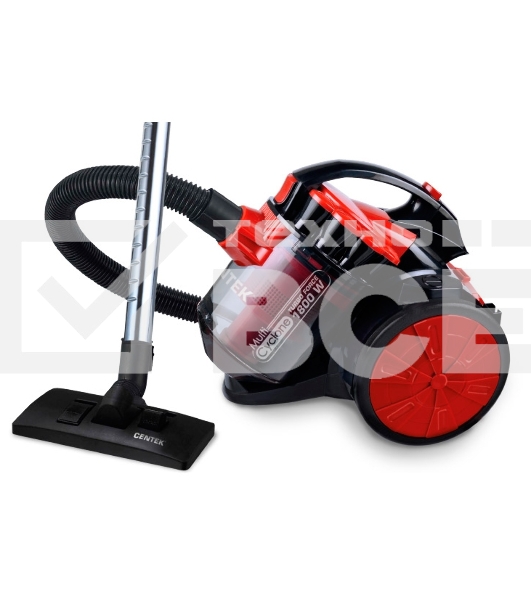Пылесос Centek CT-2531 (красн/черн) мультициклон 1800/350Вт, стакан 1,5 л, телескоп металл. трубка