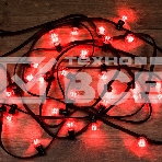 Гирлянда LED Galaxy Bulb String 10м, черный КАУЧУК, 30 ламп*6 LED КРАСНЫЕ, влагостойкая IP65, фото 1
