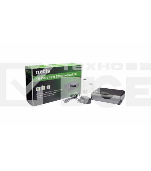 Коммутатор Netis ST3116P неуправляемый настольный 16x10/100