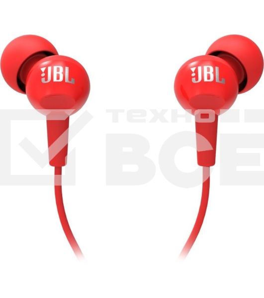 Наушники JBL Гарнитура C100si красный