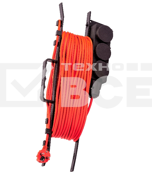 Удлинитель силовой Starwind ST-PS3.20/B-16 3x2.0 кв.мм 3 розет. 20 м ПВС 16A пласт. рамка черный