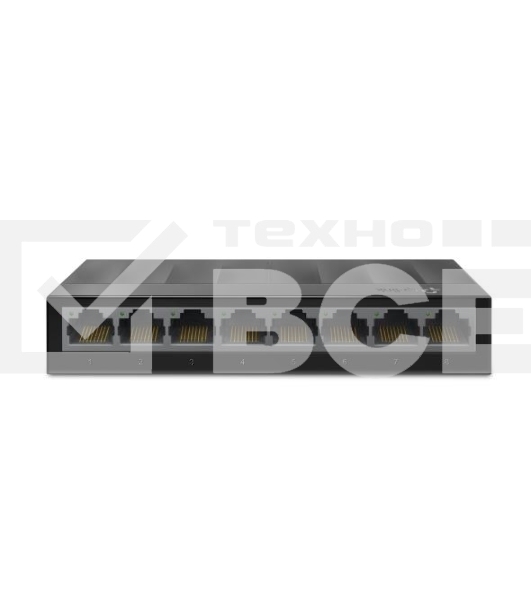 Коммутатор 8 ports Giga Unmanaged switch, 8 10/100/1000Mbps RJ-45 ports, plastic shell, desktop and wall mountable