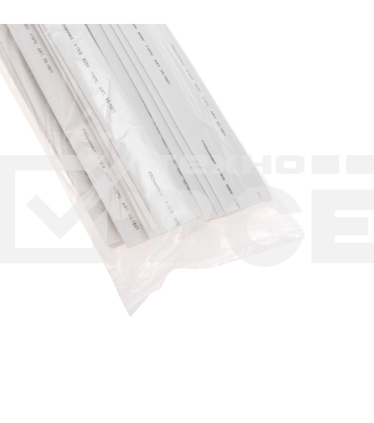 Трубка термоусаживаемая PROconnect ТУТ 18,0/9,0мм, белая, упаковка 50 шт. по 1м,