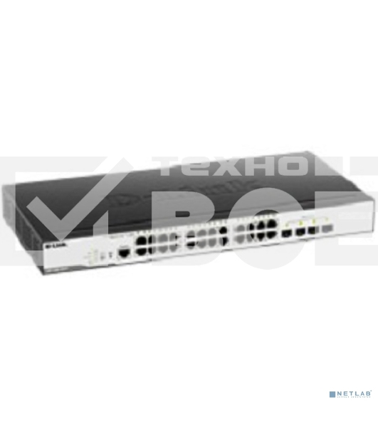 Коммутатор D-Link Switch DGS-3000-28LP/B1A Управляемый коммутатор 2 уровня с 24 портами 10/100/1000Base-T и 4 портами 1000Base-X SFP (24 порта с подде