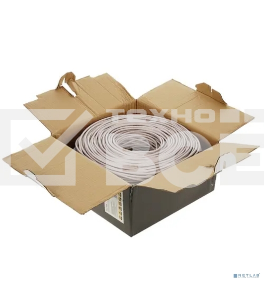 Кабель Cablexpert UPC-6004-SOL UTP кат.6, 4 пары, 0.57мм CCA одножильный серый (305м)