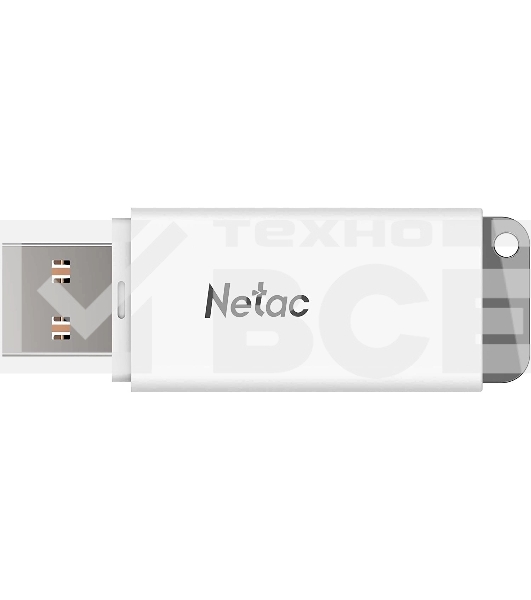 Флешка USB Netac U185 (NT03U185N-004G-20WH), 4Gb, USB 2.0, R/W 25/10, белый/серый