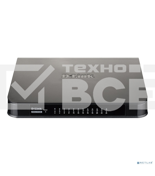 Коммутатор неуправляемый D-Link DES-1024A/E3A с 24 портами 10/100Base-TX