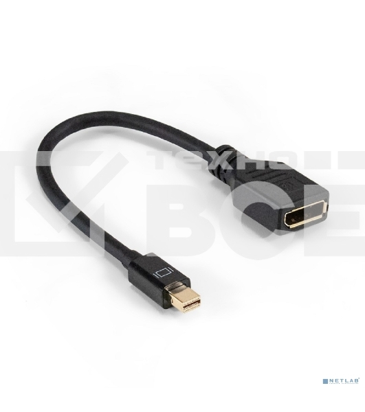 Кабель miniDisplayPort-DisplayPort ExeGate EX-CC-mDPM-DPF-0.15 (mini20M/20M, 0,15м)