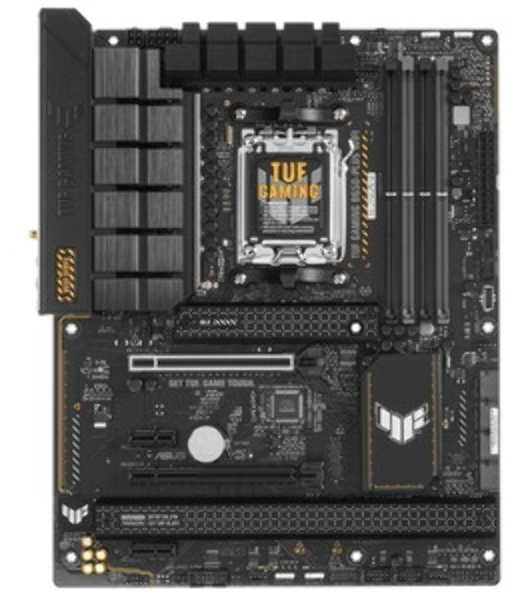 Материнская плата ASUS TUF GAMING B650-PLUS WIFI, AM5, AMD B650, 4xDDR5, 4xSATA, 3xM.2, 1xPCI-E 4.0 x16, 1xPCI-E 4.0 x4, 2xPCI-E x1, 1xHDMI, 1xDP, 1x 2.5Gb LAN, 2xUSB-A 3.2 Gen 2, 4xUSB-A 2.0, 1xUSB-C 3.2 Gen 2, 5x3.5 мм, 7.1, ATX