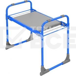 Скамейка садовая с мягким сиденьем НИКА СКМ (СКМ/Г голубой)