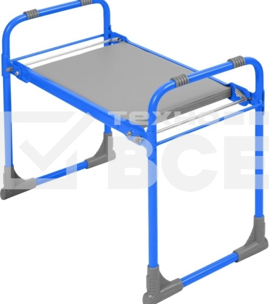 Скамейка садовая с мягким сиденьем НИКА СКМ (СКМ/Г голубой)