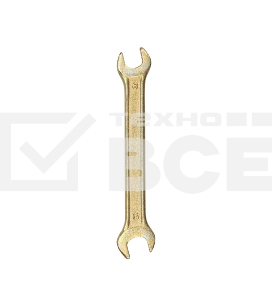 Ключ гаечный рожковый Rexant 8х9 мм, желтый цинк