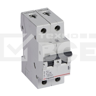 Выключатель автоматический Legrand 419699 RX3 4,5кА 25А 2П C