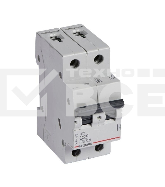 Выключатель автоматический Legrand 419699 RX3 4,5кА 25А 2П C