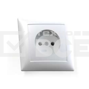 Розетка Кунцево-Электро 1-м СП Селена 16А IP20 РС16-369 бел.