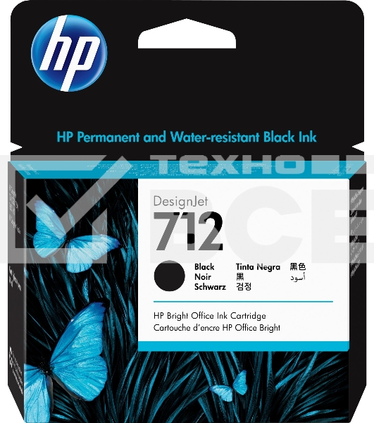 Картридж струйный HP 712 3ED71A черный (80мл) для HP DJ Т230/630