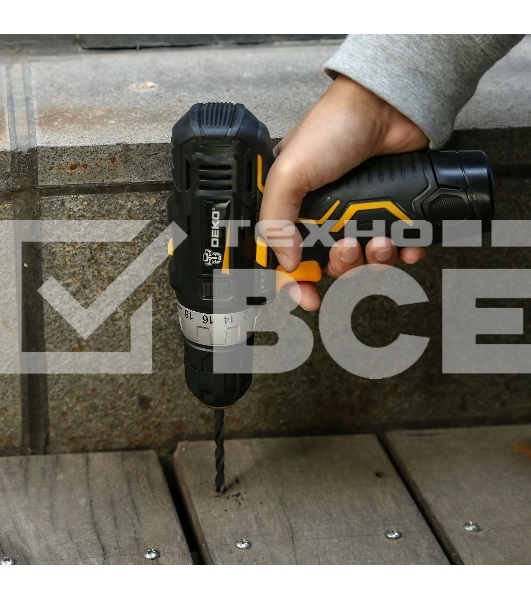 Дрель-шуруповерт Deko GCD12DU3 SET 3, 12 В, 1.5 Ач, аккумуляторная