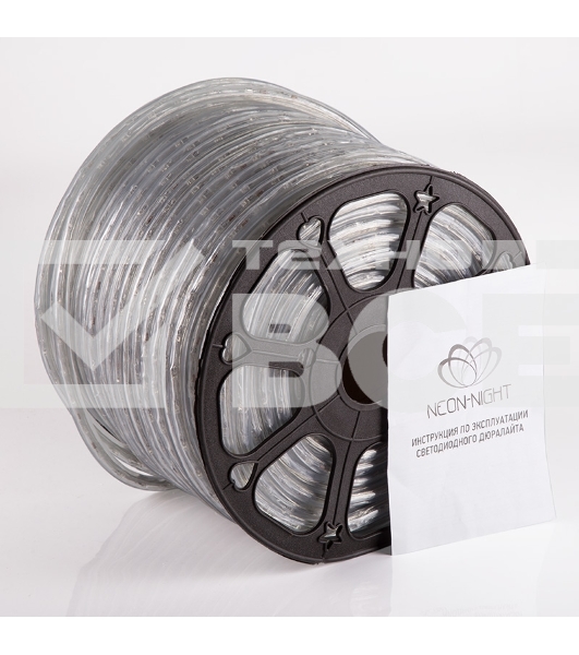 Дюралайт LED, постоянное свечение (2W) - красный, 36 LED/м, бухта 100м Neon-Night