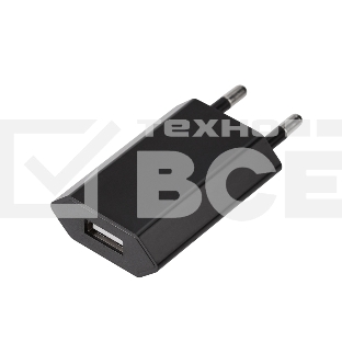 Сетевое зарядное устройство Rexant USB, 5V, 1 A, черный