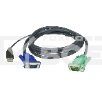 Кабель KVM ATEN 2L-5201U USB(тип А Male)+HDB15(Male) <-> SPHD15(Male) 1,2м., черный., фото3