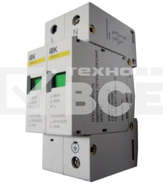 Ограничитель перенапряжения ОПС1-C 2P ИЭК MOP20-2-C