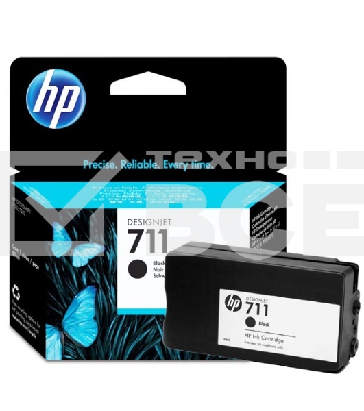 Картридж струйный HP №711 CZ133A черный для HP DJ T120/T520 (80мл)