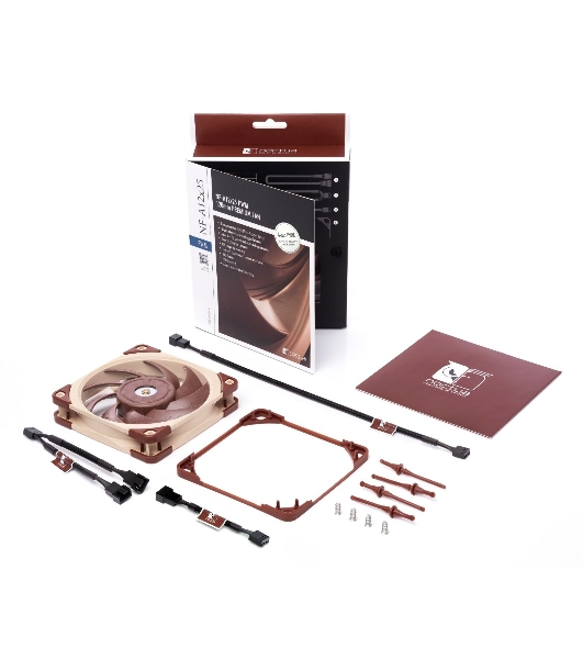Вентилятор корпусной Noctua NF-A12x25 PWM, 120 мм, 450-2000 об/мин, 22.6 дБ, 4-pin PWM, без подсветки