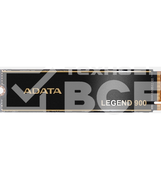 Накопитель SSD ADATA LEGEND 900, 2000Gb, PCIe 4.0 x4, 2280, NVMe, R/W 7000/5400, с радиатором