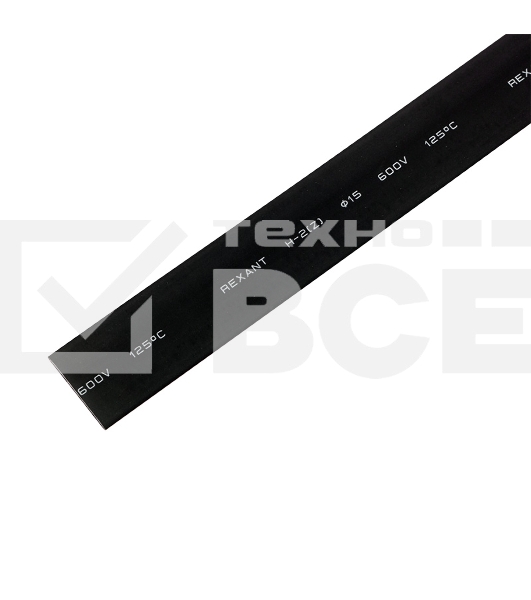 Трубка термоусаживаемая PROconnect ТУТ 15,0/7,5мм, черная, упаковка 50 шт. по 1м,