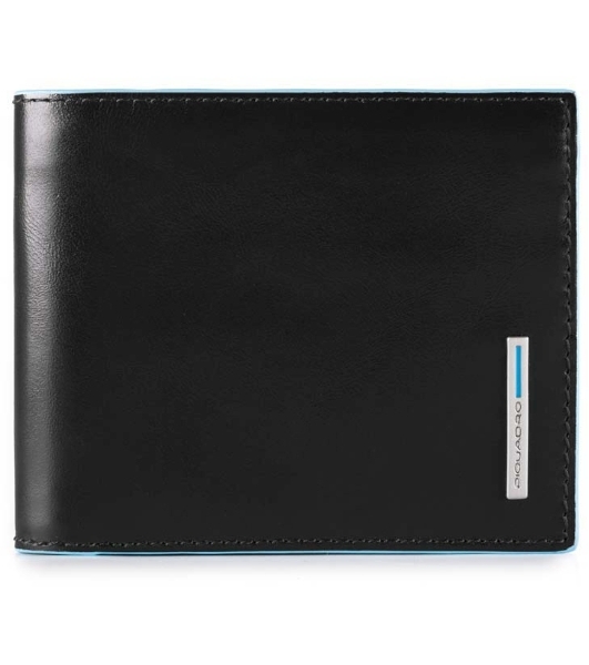 Кошелек мужской Piquadro Blue Square PU3891B2R/N, натур.кожа, черный