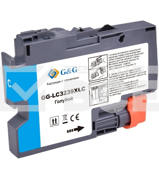 Картридж струйный G&G GG-LC3239XLC голубой (52мл) для Brother HL-J6000DW/J6100DW