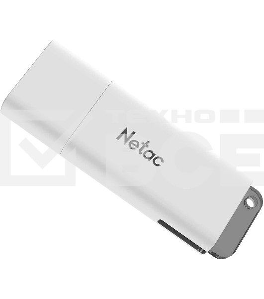 Флешка USB Netac U185 (NT03U185N-004G-20WH), 4Gb, USB 2.0, R/W 25/10, белый/серый
