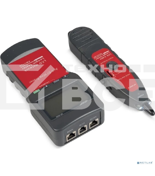 Тестер Cabeus, кабельный, с дисплеем, питание: батарейки, корпус: пластик, (CT-LCD-RJ45-Scan)