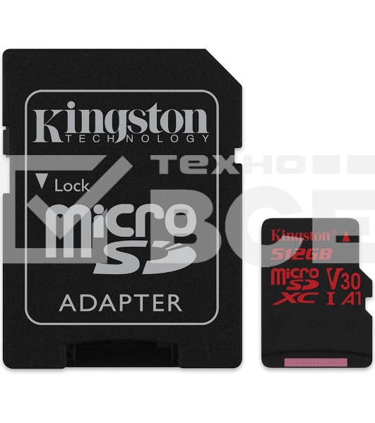 Карта памяти 512GB uSD React 100/80 V30 A1