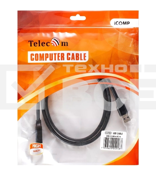 Кабель удлинительный USB3.0 Am-Af 1m Telecom черный (TUS708-1M)