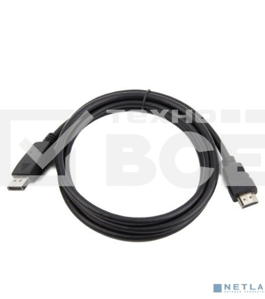 Кабель Filum Display port-HDMI 3 м., медь, черный, разъемы: Display port male- HDMI A male, пакет. FL-C-DPM-HM-3M (894193)