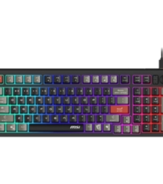 Клавиатура MSI GK110 черный/серый USB for gamer LED (S11-04RU258-HH9)
