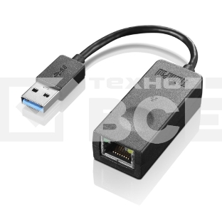 Переходник Lenovo ThinkPadUSB 3.0 to Ethernet Adapter (Full size RJ45 connector, Giga bit speed when running on USB3.0, 100M/10M adapt when running on USB2.0, Doesn’t support POE) (Reply. 4X90E51405)