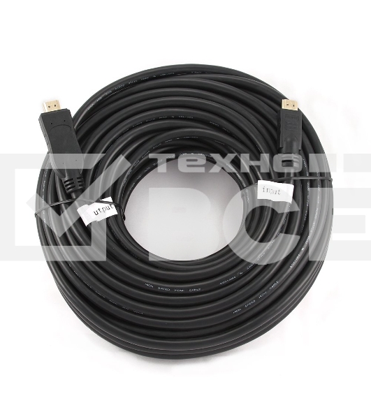 Кабель Cablexpert HDMI CC-HDMI4-30M, 19M/19M, v1.4, медь, позол.разъемы, экран, усилитель сигнала, 30м, черный, пакет