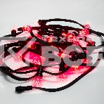 Гирлянда LED Galaxy Bulb String 10м, черный КАУЧУК, 30 ламп*6 LED КРАСНЫЕ, влагостойкая IP65, фото3