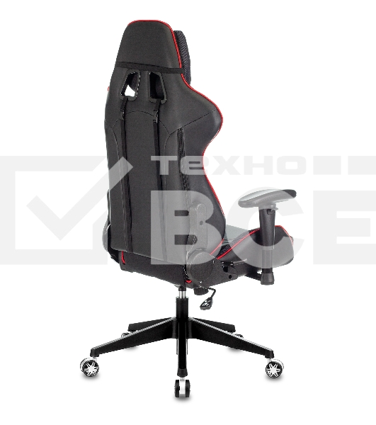 Кресло игровое Бюрократ VIKING 4 AERO RUS белый/синий/красный/черный, искусст. кожа/ткань, две подушки