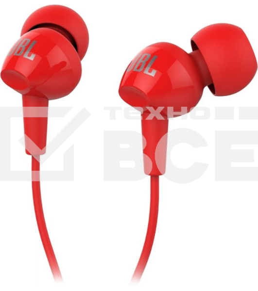 Наушники JBL Гарнитура C100si красный