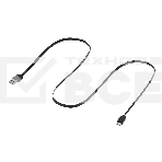 Кабель SunWind USB (m)-micro USB (m) 1м черный плоский, фото2