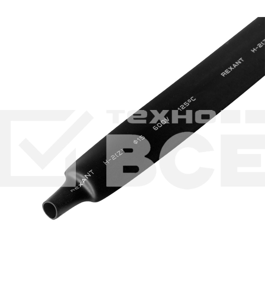 Трубка термоусаживаемая PROconnect ТУТ 15,0/7,5мм, черная, упаковка 50 шт. по 1м,