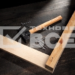 Молоток слесарный Denzel 1000 г, кованый квадратный боек, буковая рукоятка, фото 1