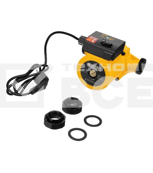 Циркуляционный насос Denzel CP25-8, напор 8 м, 130 л/мин, 1 м кабель, монт. длина 180 мм