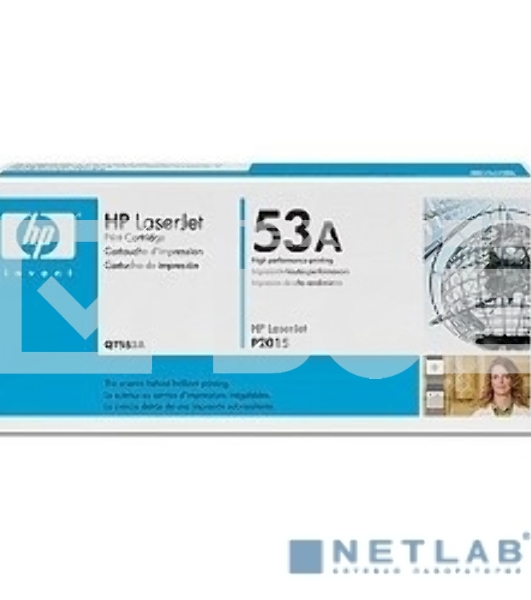 Картридж лазерный HP Q7553A черный для LaserJet P2015 3000 стр.