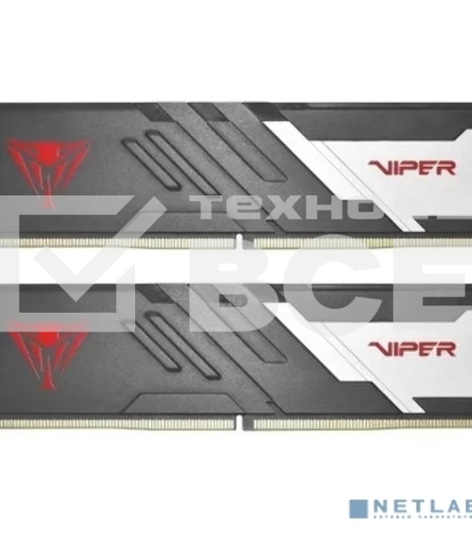 Оперативная память Patriot Viper Venom, DDR5, 64GB (2x32GB), 6400MHz, CL32, с радиатором, черный