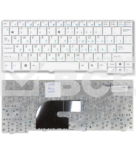 Клавиатура для ноутбука Asus Eee PC MK90H белая
